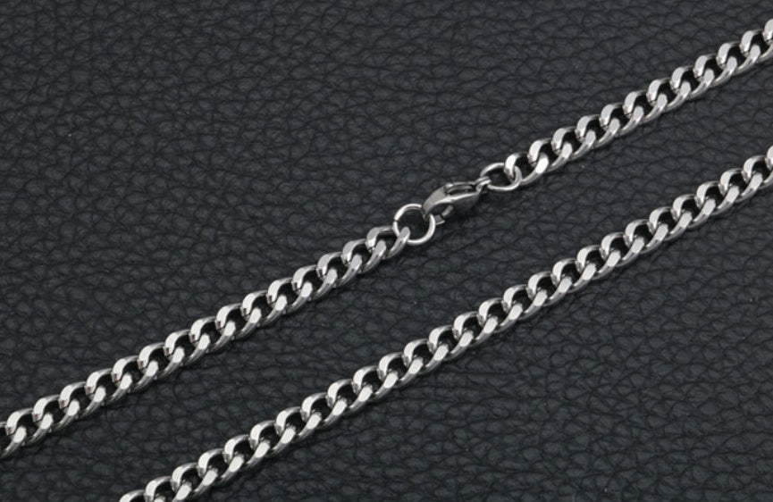 Men Stainless Steel Rope Snake Box Cuban Link Chain