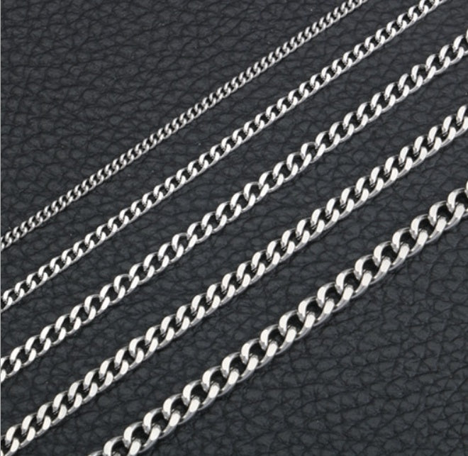 Men Stainless Steel Rope Snake Box Cuban Link Chain