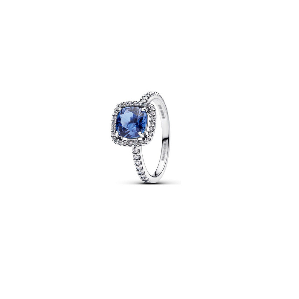 Ring Plated 925 Silver Bow Star Wishing Square