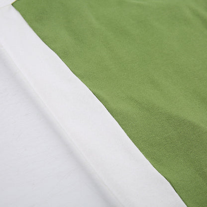 Basic Model Clashing Color Patchwork One-piece Neck Small Camisole Top