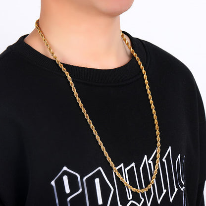 Rope chain woven necklace jewelry