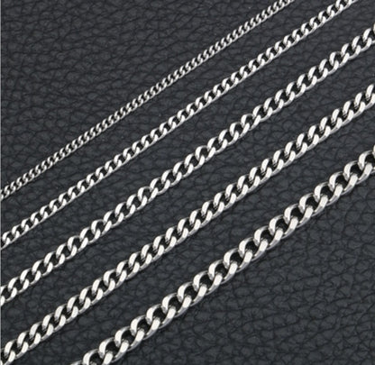 Men Stainless Steel Rope Snake Box Cuban Link Chain