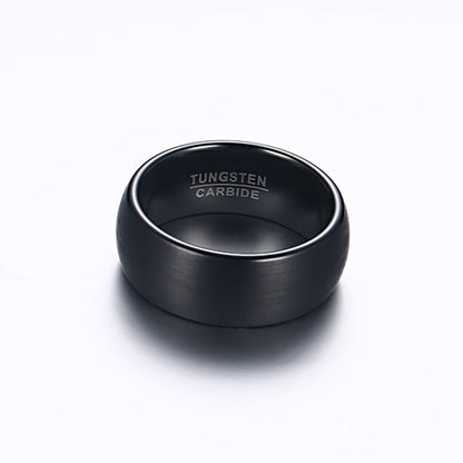 Brushed plating black pure tungsten steel ring