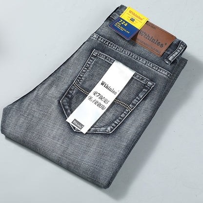 Stretch Jeans Men's Summer Straight Loose Large Size Business Casual Men's Pants