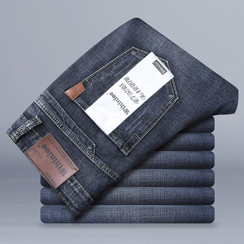 Stretch Jeans Men's Summer Straight Loose Large Size Business Casual Men's Pants
