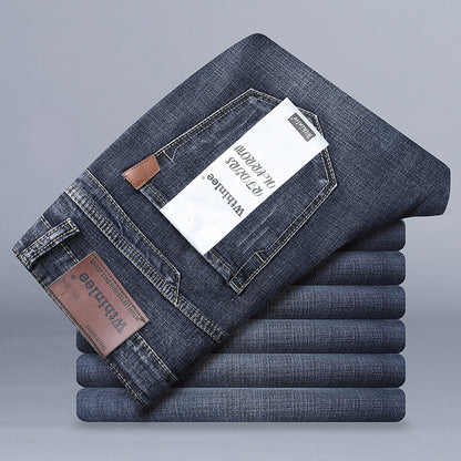 Stretch Jeans Men's Summer Straight Loose Large Size Business Casual Men's Pants
