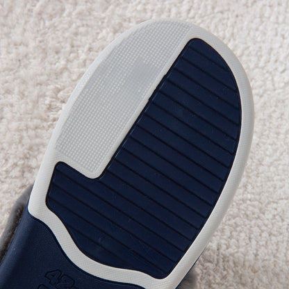 Winter Warm Slugged Bottom Plush Slippers
