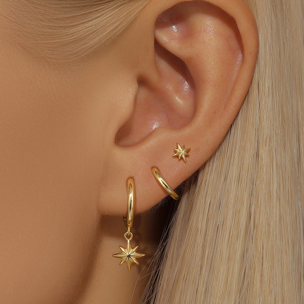 New All-match Fashion Earrings Suit Niche Design Ear Studs