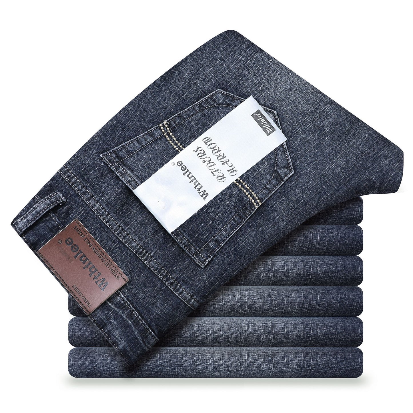 Stretch Jeans Men's Summer Straight Loose Large Size Business Casual Men's Pants