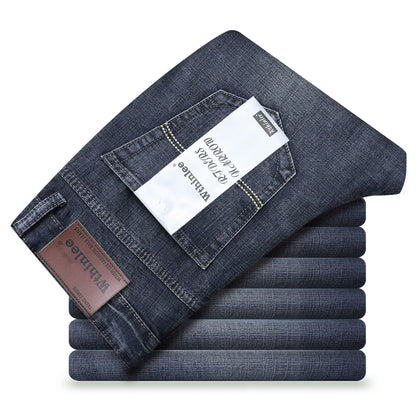 Stretch Jeans Men's Summer Straight Loose Large Size Business Casual Men's Pants
