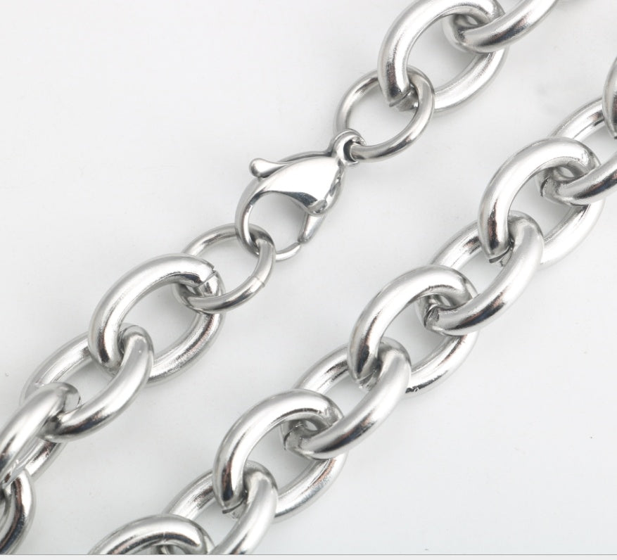 Men Stainless Steel Rope Snake Box Cuban Link Chain