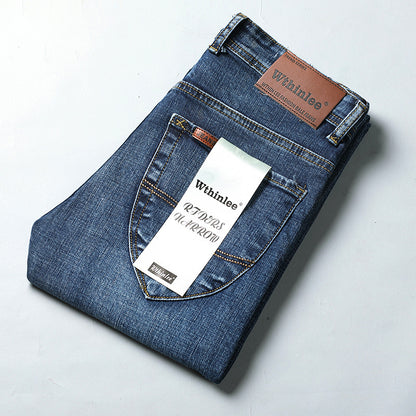 Stretch Jeans Men's Summer Straight Loose Large Size Business Casual Men's Pants