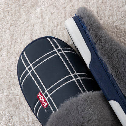 Winter Warm Slugged Bottom Plush Slippers