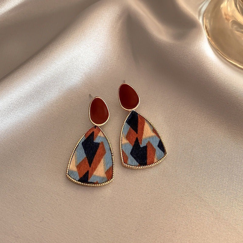 Square Pearl Metal Alloy Earrings