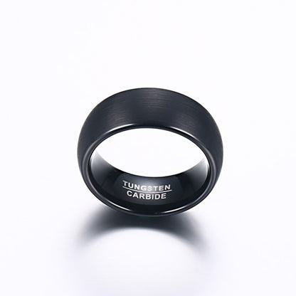Brushed plating black pure tungsten steel ring