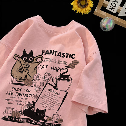 Men's Short-sleeved T-shirt Loose Half-sleeve Top