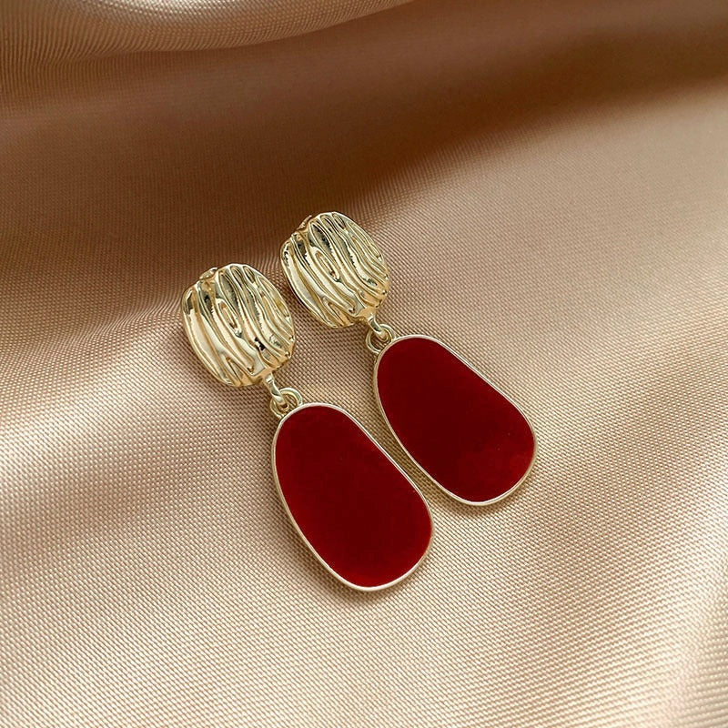 Square Pearl Metal Alloy Earrings
