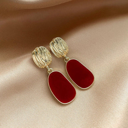 Square Pearl Metal Alloy Earrings