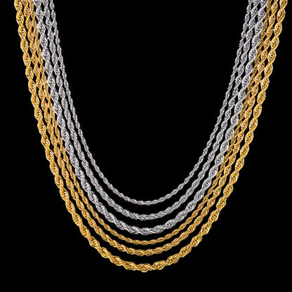Rope chain woven necklace jewelry
