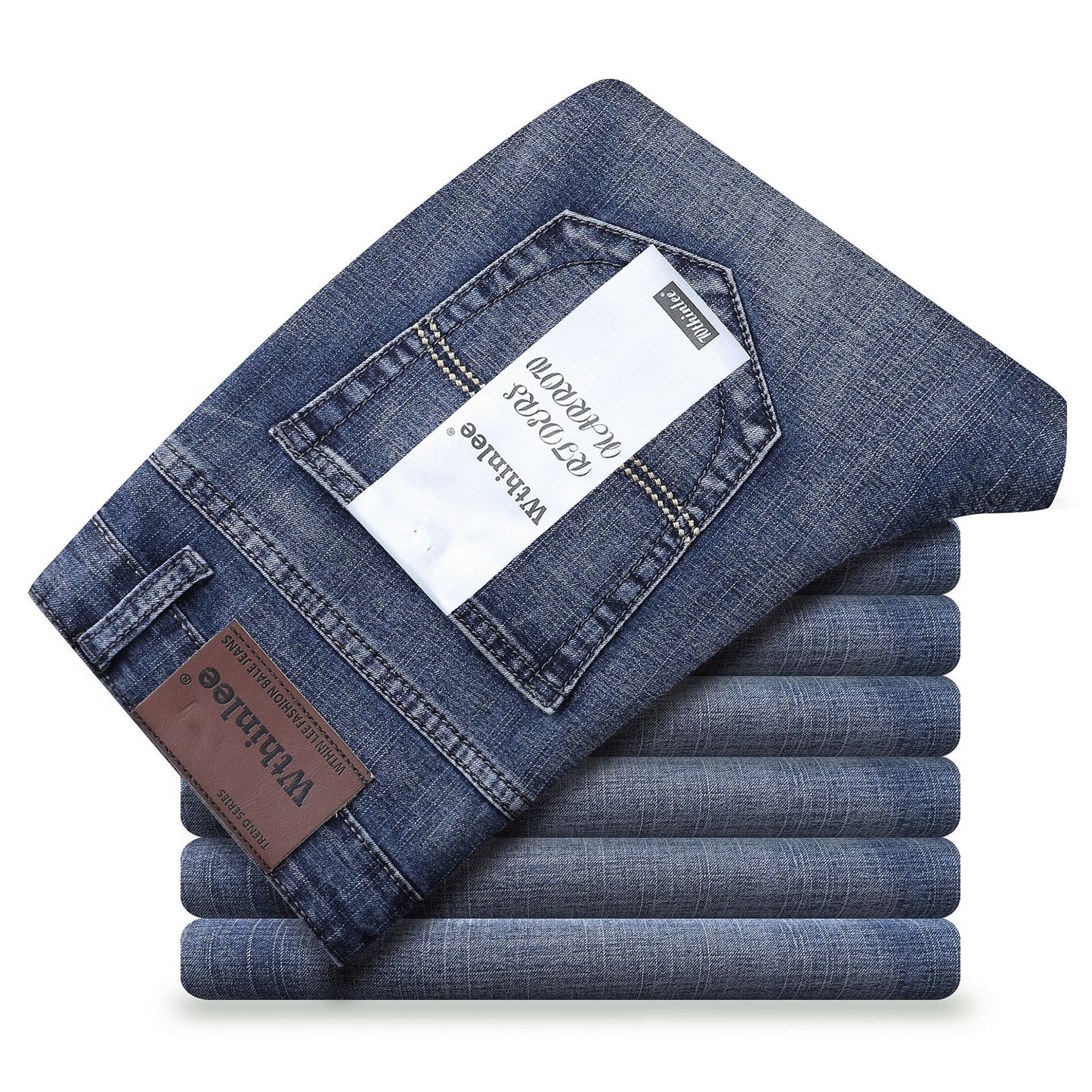 Stretch Jeans Men's Summer Straight Loose Large Size Business Casual Men's Pants