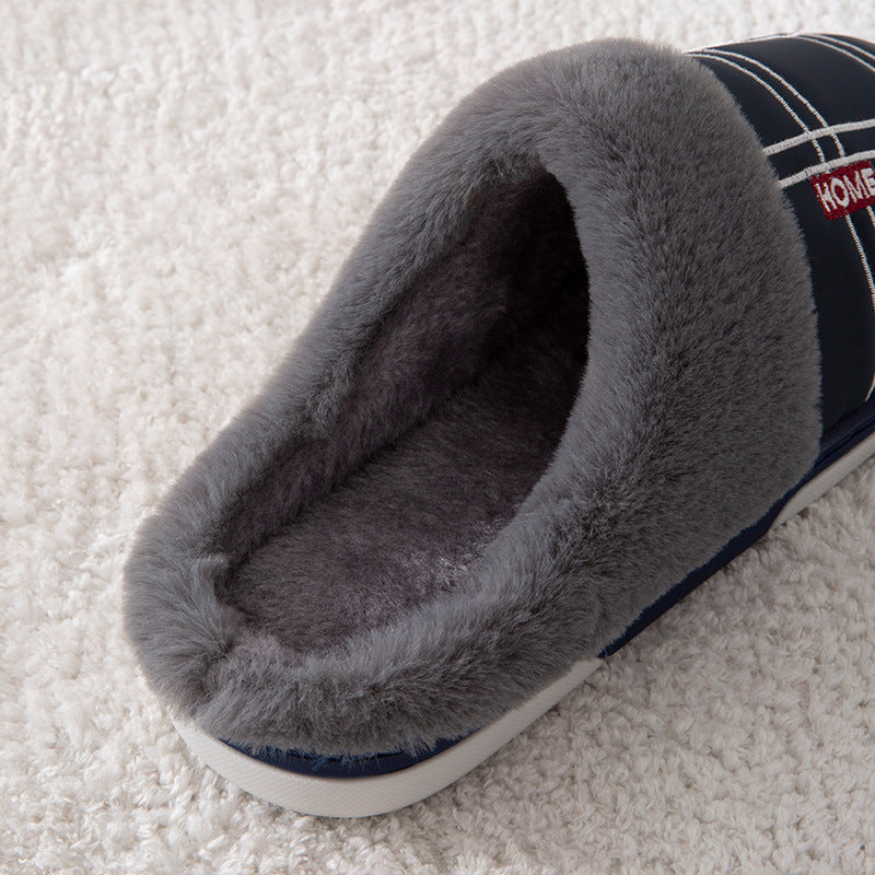 Winter Warm Slugged Bottom Plush Slippers