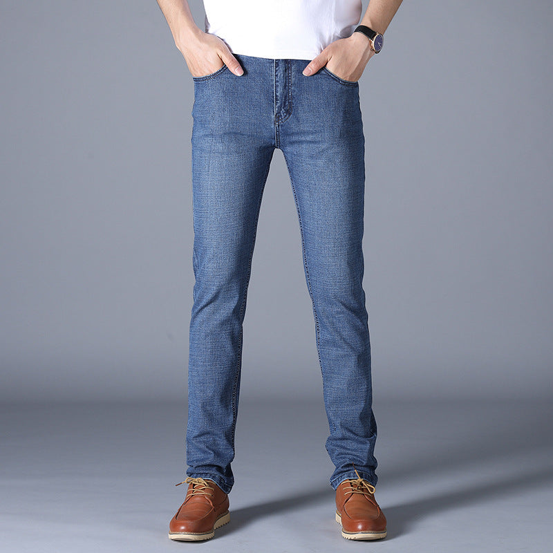 Stretch Jeans Men's Summer Straight Loose Large Size Business Casual Men's Pants