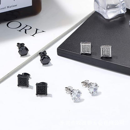 5 Pairs Of High Quality Stainless Steel Anti-allergy Earings Set